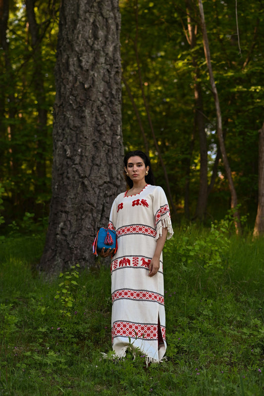 Vintage Mexican Dress With Embroidery