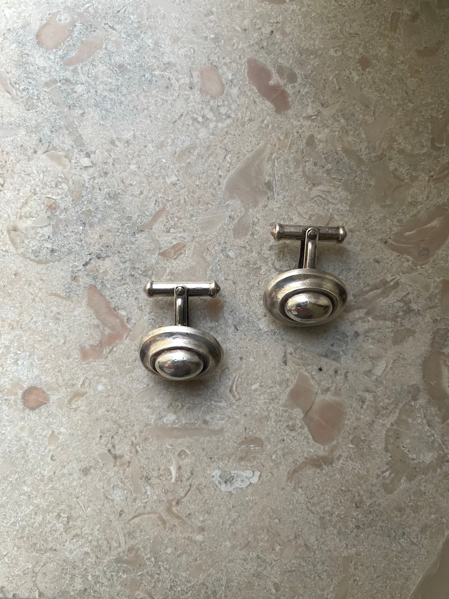 Vintage Designer Donna Karan Sterling Silver Cufflinks