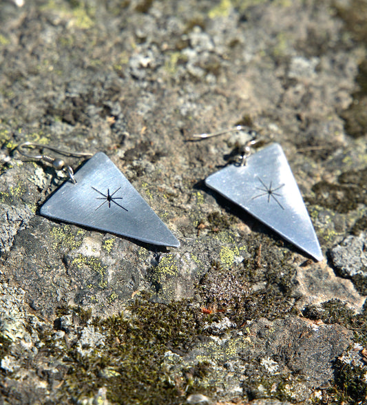 Vintage Chilean Silver Cut Out Earrings