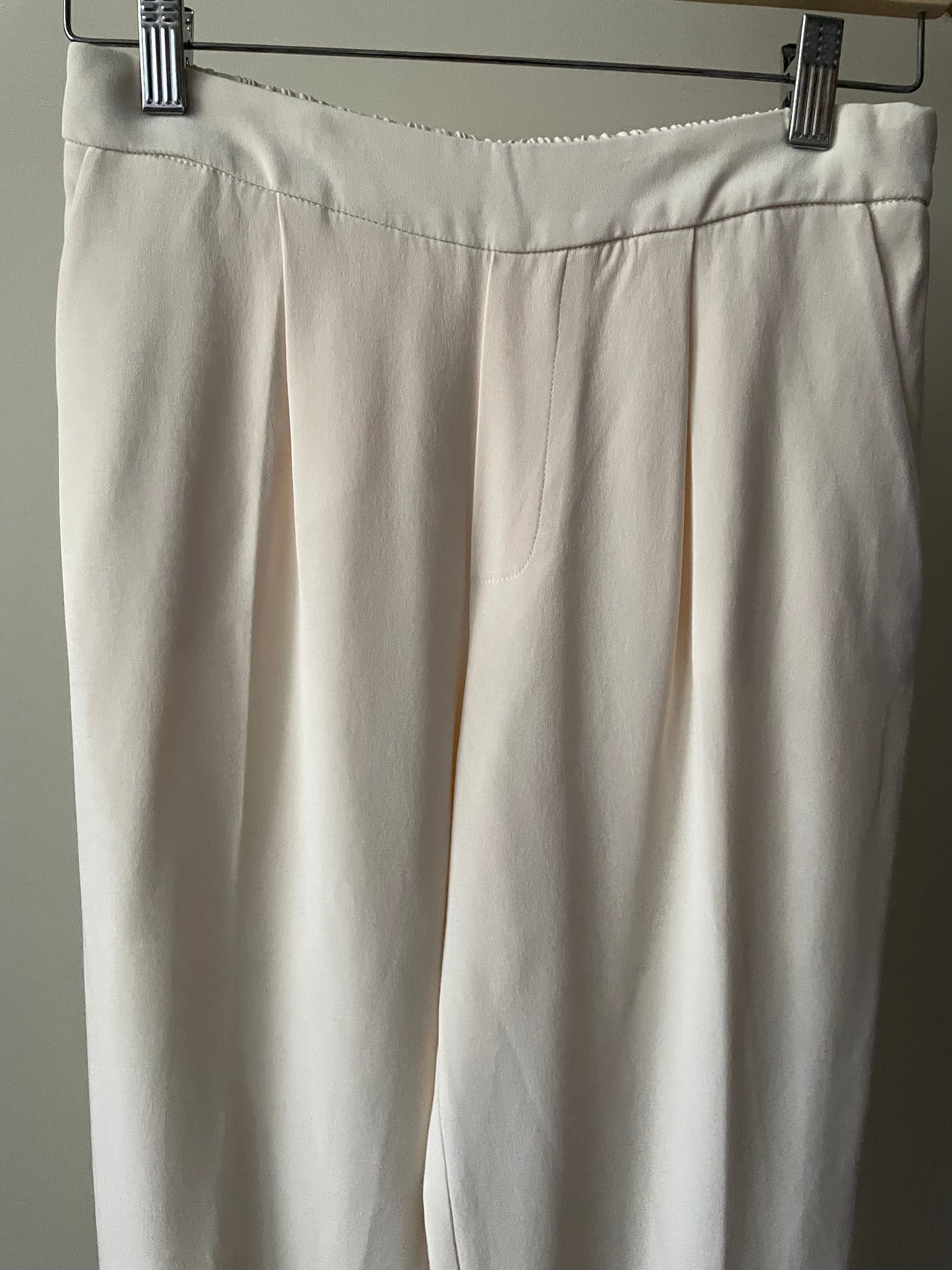 Upcycled Cream Silk Jogger Pant