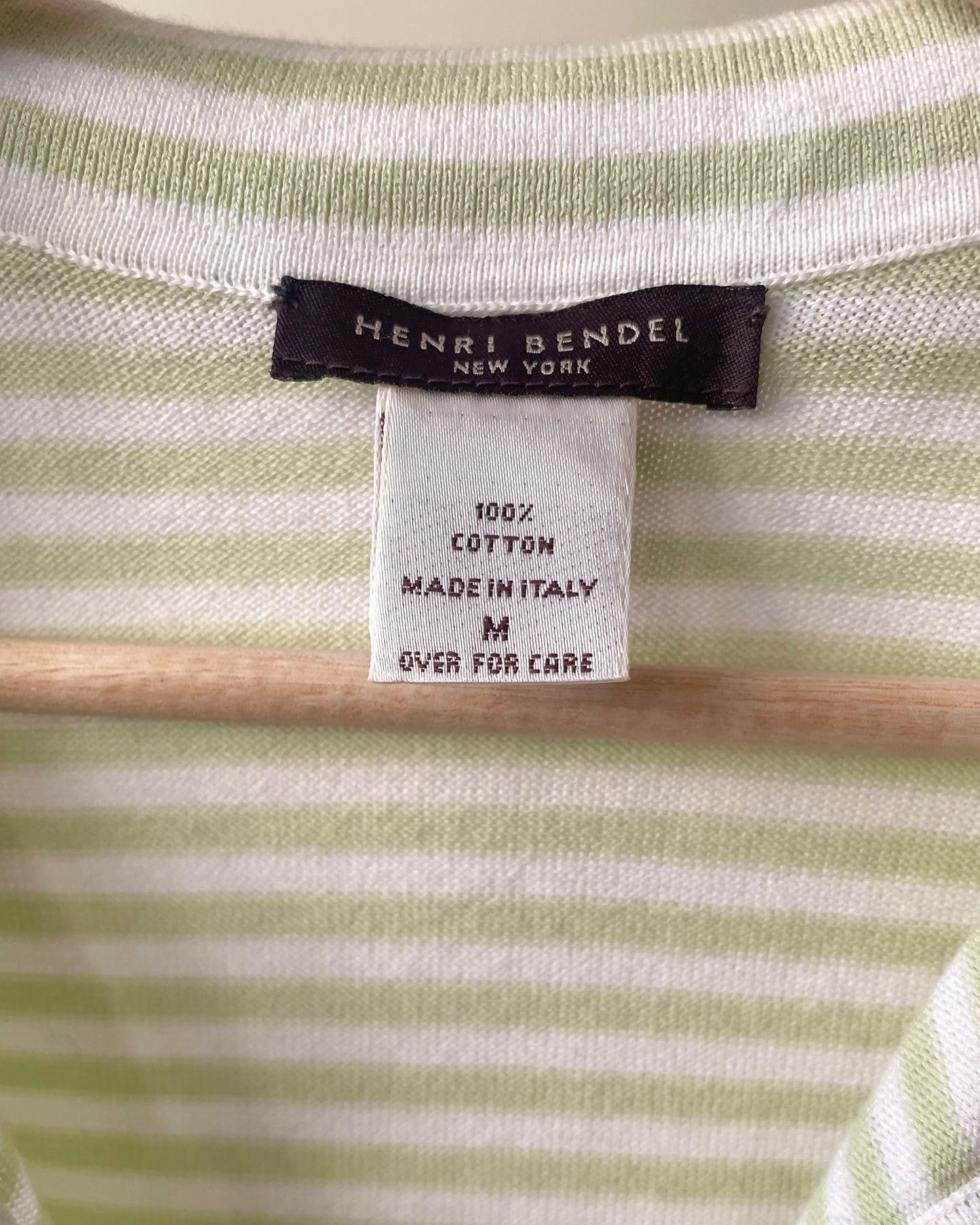 Vintage Brand Henri Bendel Green Short Sleeve Knit Cotton Polo