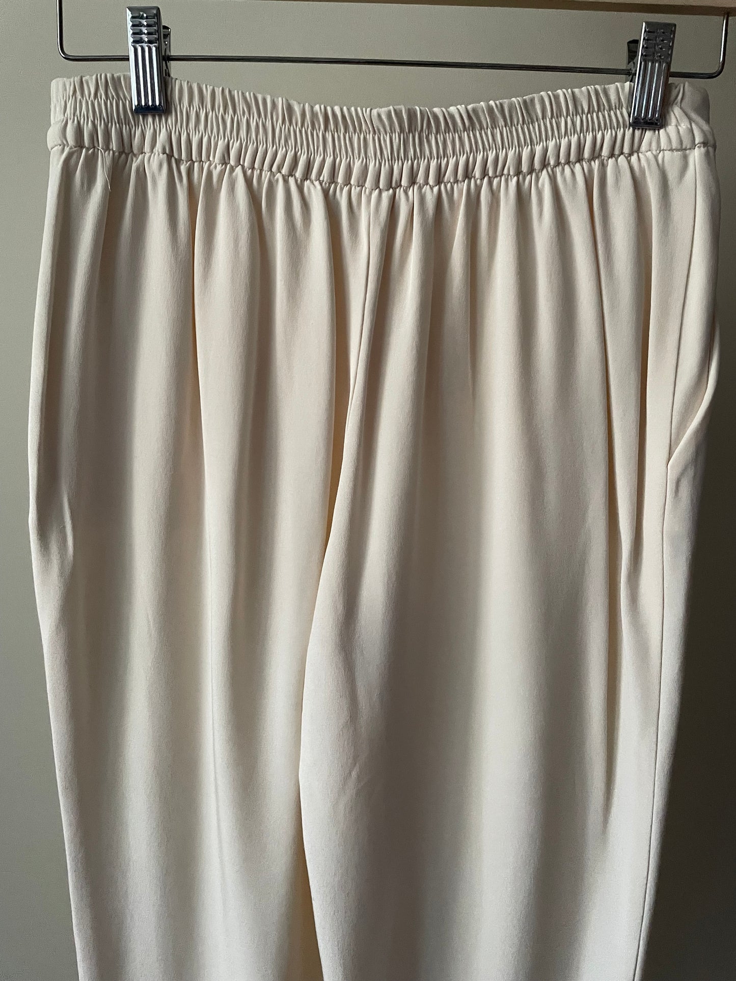 Upcycled Cream Silk Jogger Pant