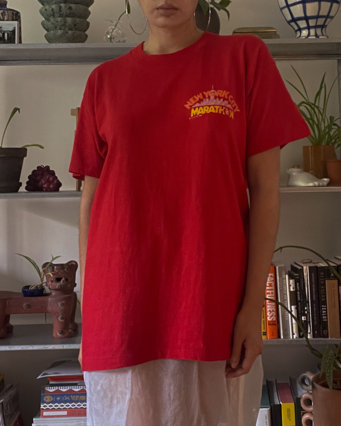 Vintage NYC Marathon Cotton Red Tshirt