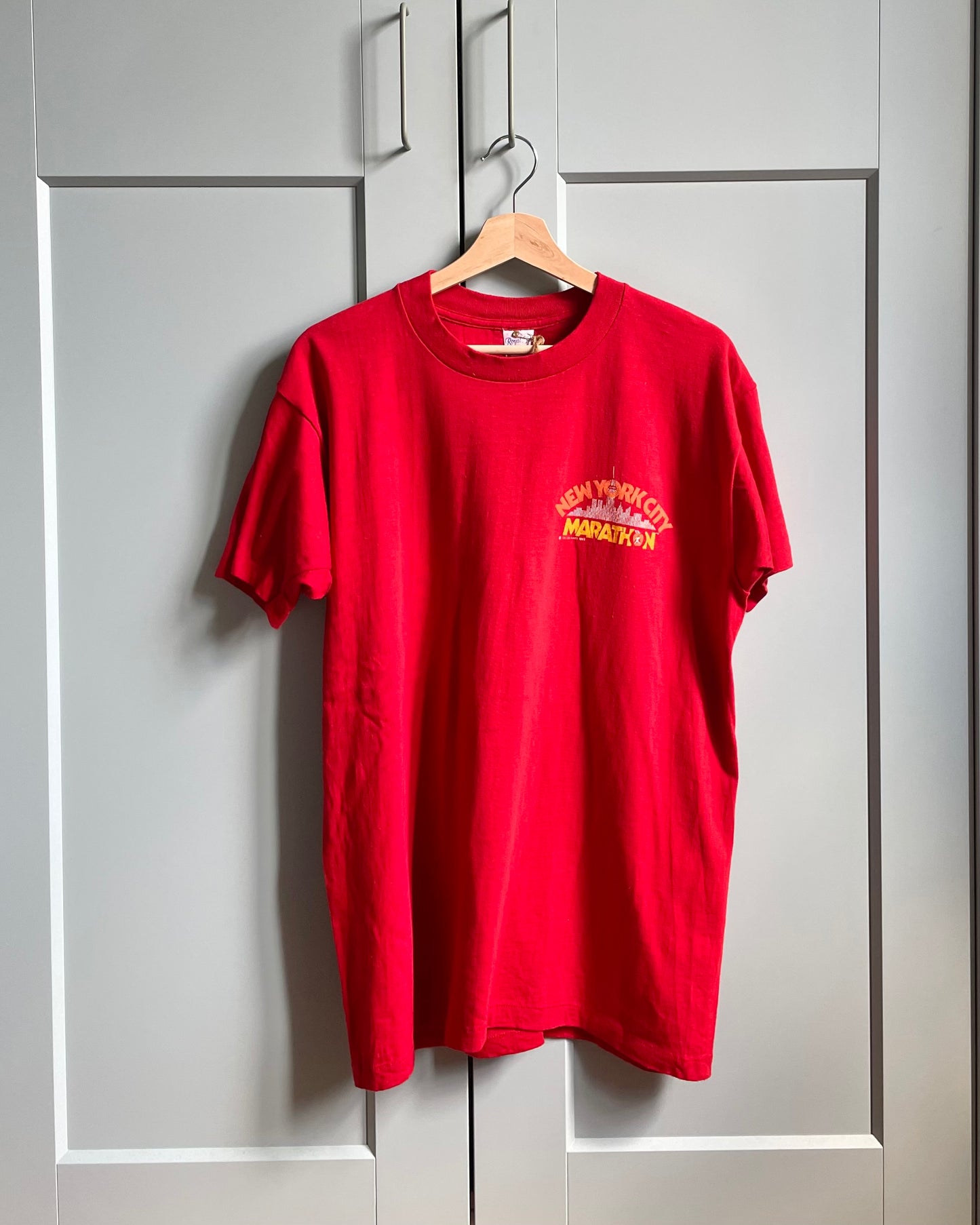 Vintage NYC Marathon Cotton Red Tshirt